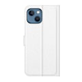 Miniatyrbild 3 av 6: iPhone 13 Mini Fodral Litchi Läder Vit Vit