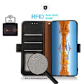 Miniatyrbild 4 av 6: KHAZNEH Motorola Edge 50 Fodral RFID Äkta Läder Svart