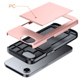 Miniatyrbild 2 av 6: iPhone 16e Skal Hybrid Med Kortfack Mörk Grön