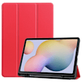 Miniatyrbild 1 av 6: Samsung Galaxy Tab S7 / Tab S8 Fodral Tri-Fold Pennhållare Röd