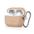 Miniatyrbild 1 av 6: Tech-Protect AirPods Pro 1/2 Skal Silikon Hook Caffe Latte