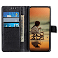 Miniatyrbild 3 av 6: Samsung Galaxy S23 Plus Fodral Litchi Läder Svart