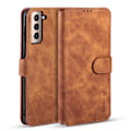 Miniatyrbild 1 av 5: Samsung Galaxy S21 - DG.MING Retro Läder Fodral - Brun Brown Brun