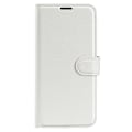 Miniatyrbild 5 av 6: iPhone 15 Plus Fodral Litchi Textur Vit