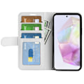 Miniatyrbild 2 av 6: Samsung Galaxy A36 5G/A56 5G Fodral Crazy Horse Läder Vit