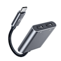 Miniatyrbild 6 av 6: Mcdodo PD 60W USB-C Splitter Ljudadapter, DAC Grå