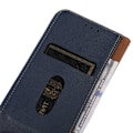 Miniatyrbild 4 av 6: KHAZNEH iPhone 15 Fodral RFID Flip Äkta Läder Blå