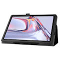 Miniatyrbild 5 av 5: Samsung Galaxy Tab A7 10.4 Fodral Litchi Läder Svart Black Svart