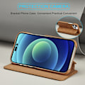Miniatyrbild 6 av 6: LC.IMEEKE iPhone 14 Pro Fodral Slim Flip Brun