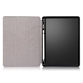 Miniatyrbild 5 av 6: iPad 10.2 2019/2020/2021 Fodral Läder Tri-Fold Pennhållare Svart