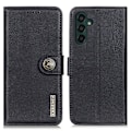 Miniatyrbild 1 av 6: KHAZNEH Galaxy A55 5G Fodral Läder Svart