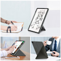 Miniatyrbild 3 av 5: iPad Air 2025-2020 / Pro 11 Fodral Läder Origami Grå grå