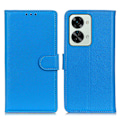 Miniatyrbild 1 av 6: OnePlus Nord 2T 5G Fodral Litchi Läder Blå