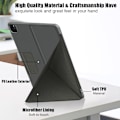Miniatyrbild 4 av 5: iPad Air 2025-2020 / Pro 11 Fodral Läder Origami Grå grå