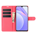 Miniatyrbild 4 av 5: Xiaomi Redmi 9T - Litchi Läder Fodral - Röd Red Röd