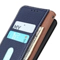 Miniatyrbild 4 av 6: KHAZNEH Samsung Galaxy S24 FE Fodral Äkta Läder Mörk Blå
