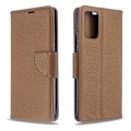 Miniatyrbild 4 av 5: Samsung Galaxy S20 Plus - Litchi Plånboksfodral - Brun Brown Brun