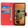 Miniatyrbild 3 av 6: Samsung Galaxy S23 Plus Fodral Litchi Läder Röd