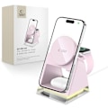 Miniatyrbild 1 av 6: Tech-Protect 3in1 15W Qi Magnetisk MagSafe Laddare Baby Pink
