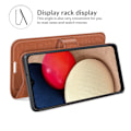 Miniatyrbild 5 av 6: Samsung Galaxy A03s Fodral Litchi Läder Brun