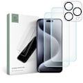 Miniatyrbild 1 av 10: Tech-Protect iPhone 15 Pro Max 3-PACK Skärmskydd/Linsskydd