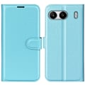 Miniatyrbild 1 av 6: OnePlus Nord 4 Fodral Litchi Läder Blå