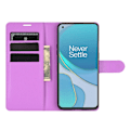 Miniatyrbild 4 av 5: OnePlus 8T / 8T+  - Litchi Läder Fodral - Lila Purple Lila