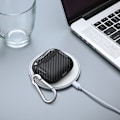 Miniatyrbild 3 av 6: AirPods 3 Skal TPU Kolfiber Textur Karbinhake Svart