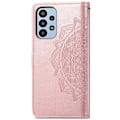 Miniatyrbild 3 av 6: Samsung Galaxy A23 5G Fodral Mandala Läder Roséguld