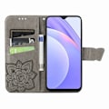 Miniatyrbild 4 av 5: Xiaomi Redmi 9T - Butterfly Läder Fodral - Grå Grey Grå