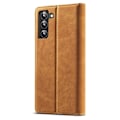 Miniatyrbild 3 av 6: LC.IMEEKE Samsung Galaxy S22 Plus Fodral Flip Läder Brun