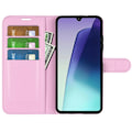 Miniatyrbild 2 av 6: Xiaomi Redmi 14C Fodral Litchi Läder Ljus Rosa