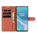 Miniatyrbild 4 av 5: OnePlus 8T / 8T+  - Litchi Läder Fodral - Brun Brown Brun
