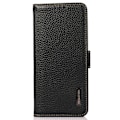Miniatyrbild 6 av 6: KHAZNEH Galaxy S25 Plus / S24 Plus Fodral RFID Äkta Läder Svart