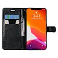 Miniatyrbild 4 av 6: iPhone 13 Pro Max - Klassiskt Solid Läder Fodral - Svart