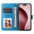 Miniatyrbild 2 av 6: iPhone 16 Pro Fodral Läder Solros Blå