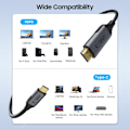 Miniatyrbild 2 av 5: Tech-Protect 1.8m 4K 60Hz USB-C - HDMI 2.0 Kabel UltraBoost