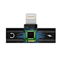 Miniatyrbild 2 av 3: Lightning Splitter x2 Lightning Port Med Stöd För Volymkontroll - Guld