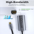 Miniatyrbild 3 av 6: USB-C Thunderbolt3 till DisplayPort Hona Adapter 4K 60Hz Blå