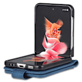 Miniatyrbild 3 av 6: AZNS Galaxy Z Flip 5 Fodral PU-Läder Blå