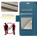 Miniatyrbild 5 av 6: CASEME iPhone 16 Pro Max Fodral Läder RFID Blå