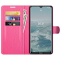 Miniatyrbild 4 av 6: Nokia G10 / G20 Fodral Litchi Läder Rosa