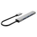 Miniatyrbild 1 av 6: ORICO USB-C Hub 4x USB-A 3.0 Silvergrå