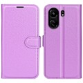 Miniatyrbild 1 av 6: Xiaomi Redmi 13C 4G Fodral Litchi Läder Lila