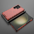 Miniatyrbild 3 av 5: Galaxy S24 Ultra Skal Honeycomb Shockproof Hybrid Röd