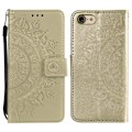Miniatyrbild 1 av 6: iPhone 16e Fodral Mandala Läder Guld