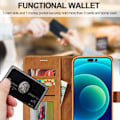 Miniatyrbild 6 av 6: LC.IMEEKE iPhone 15 Plus Fodral Läder Brun