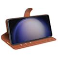 Miniatyrbild 3 av 6: Samsung Galaxy S24 Fodral Litchi Läder Brun