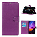 Miniatyrbild 1 av 5: Nokia 3.4 - Litchi Läder Fodral - Lila Purple Lila