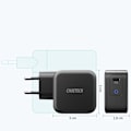Miniatyrbild 4 av 6: Choetech 60W GaN USB-C PD + 1.8m USB-C - USB-C Kabel Svart